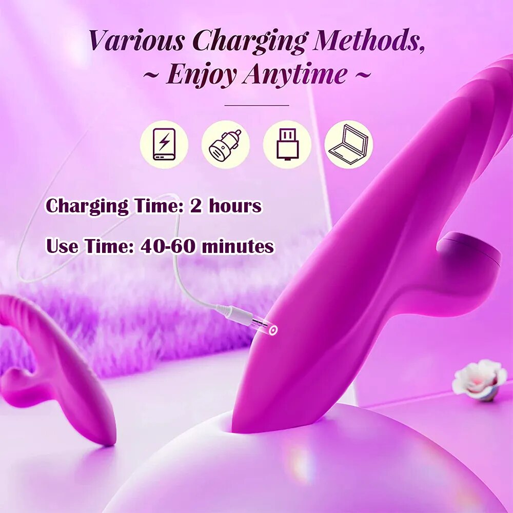 Dương vật giả đa năng rung ngoáy thụt hút lưỡi liếm mút tỏa nhiệt cao cấp