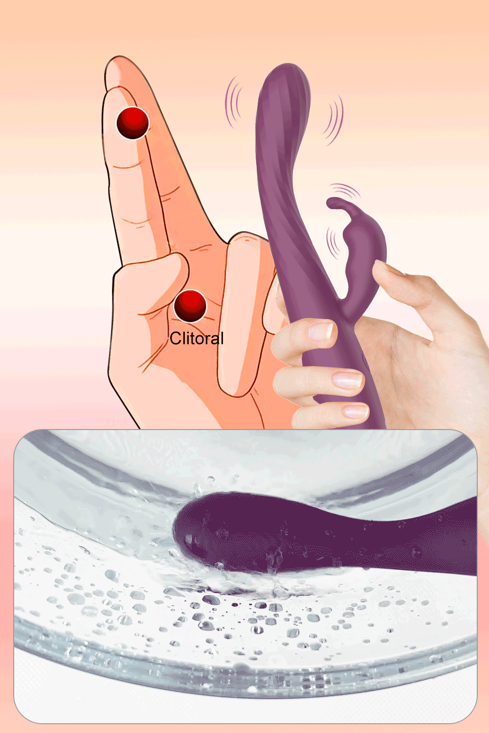 Dương vật giả nhỏ gọn siêu mềm, uốn cong 10 chế độ rung đa năng kích thích