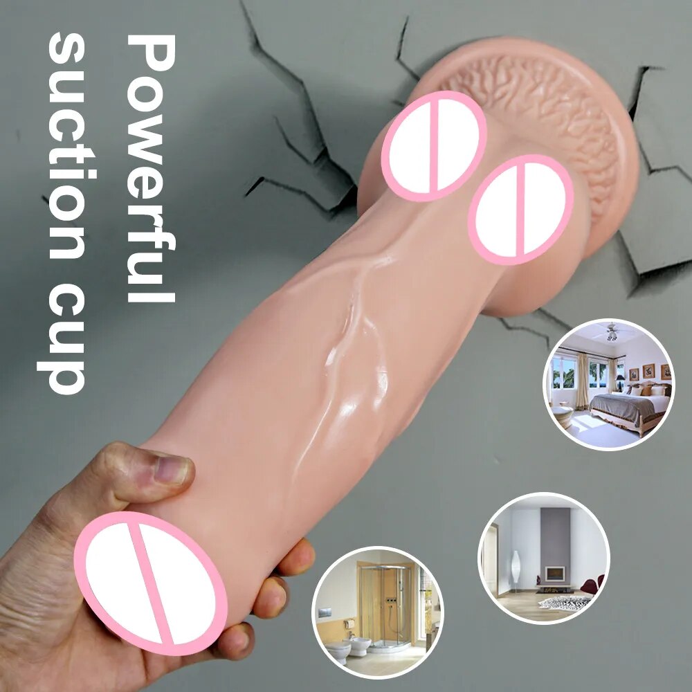 Dương vật giả chó sói silicon size lớn siêu mềm dính tường