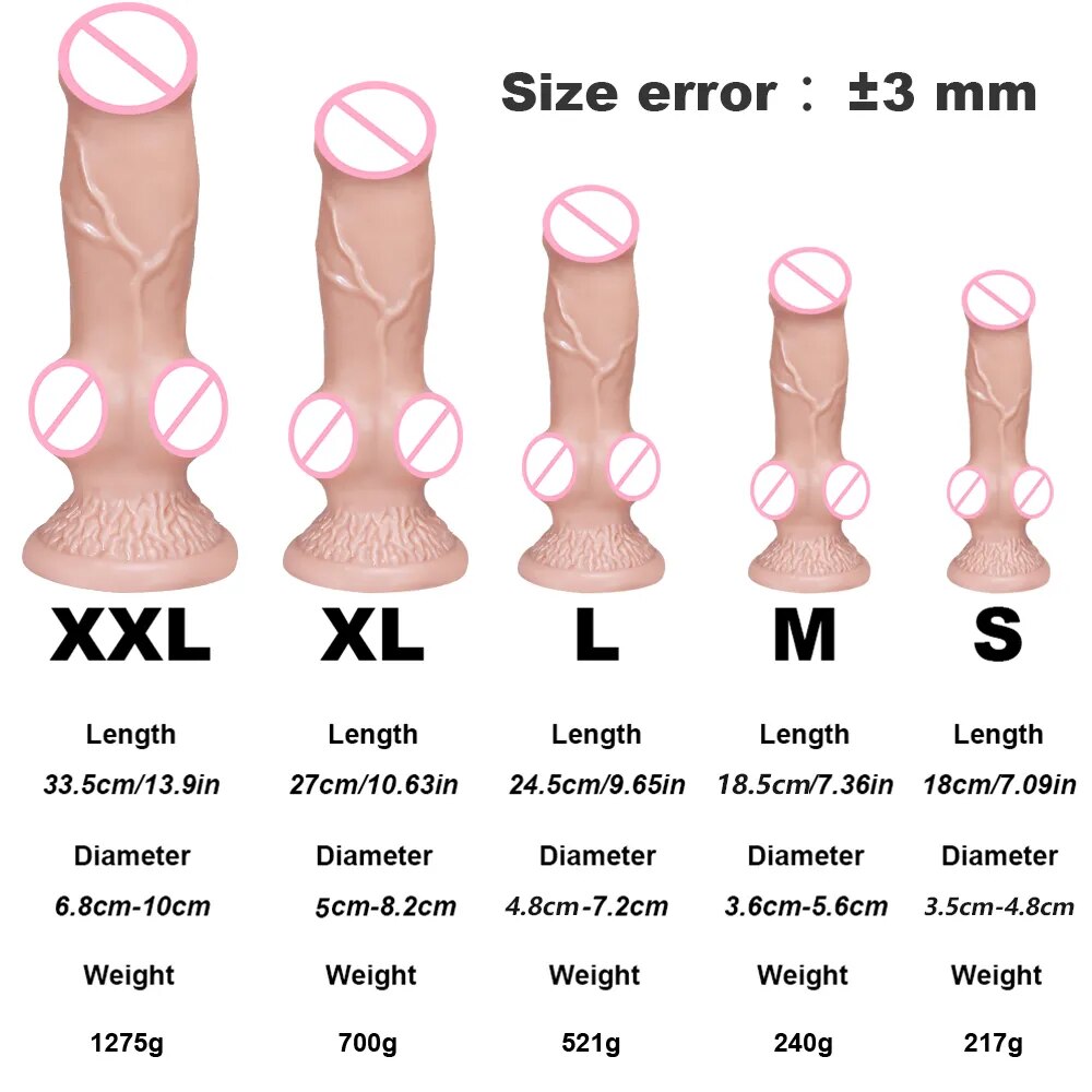 Dương vật giả chó sói silicon size lớn siêu mềm dính tường