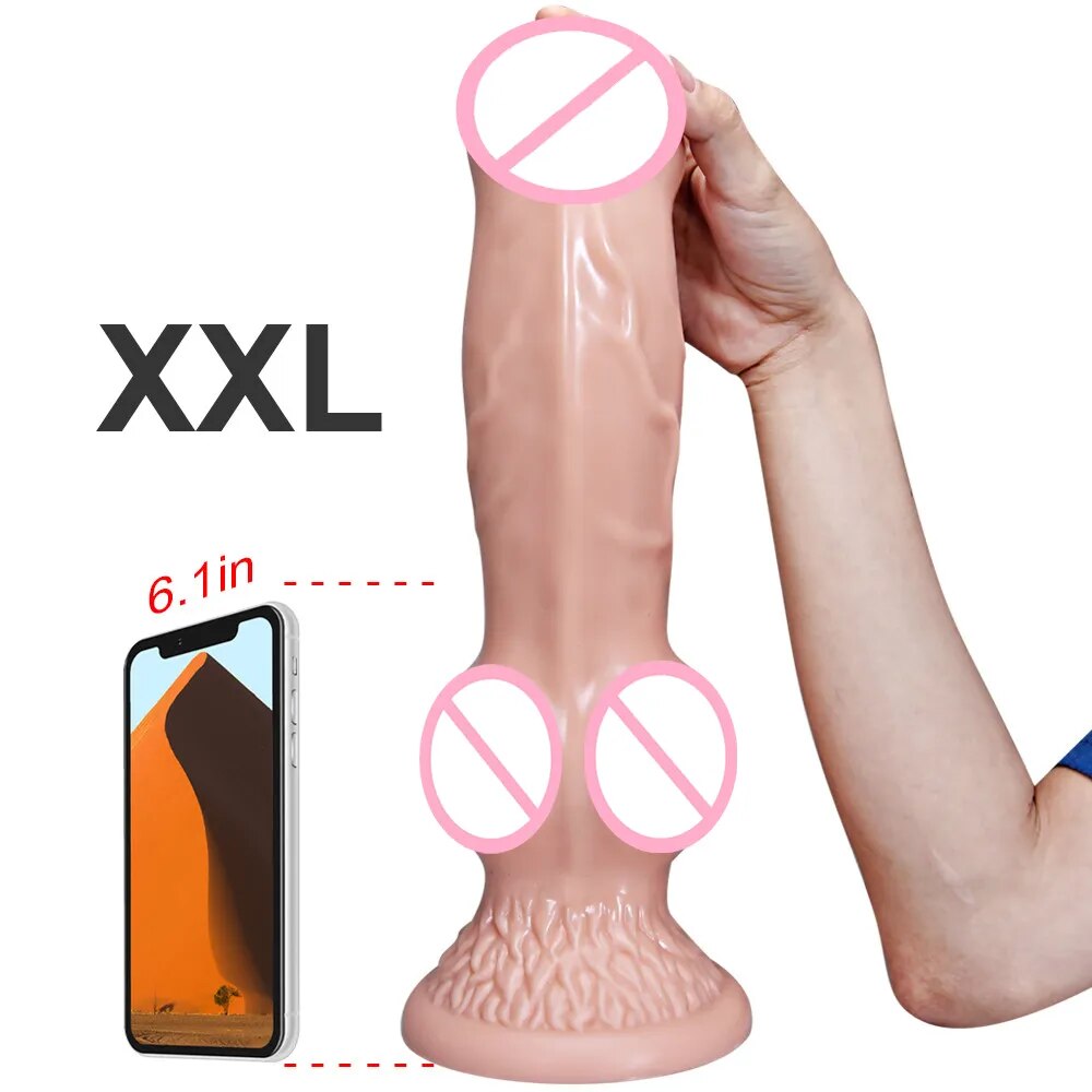 Dương vật giả chó sói silicon size lớn siêu mềm dính tường