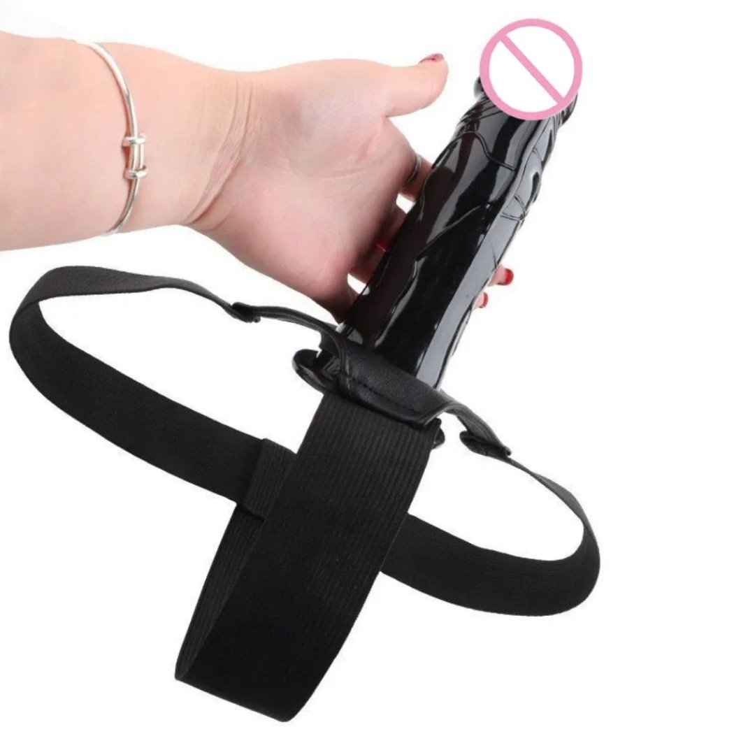 Dương vật giả dây đeo rỗng ruột silicon mềm cho les