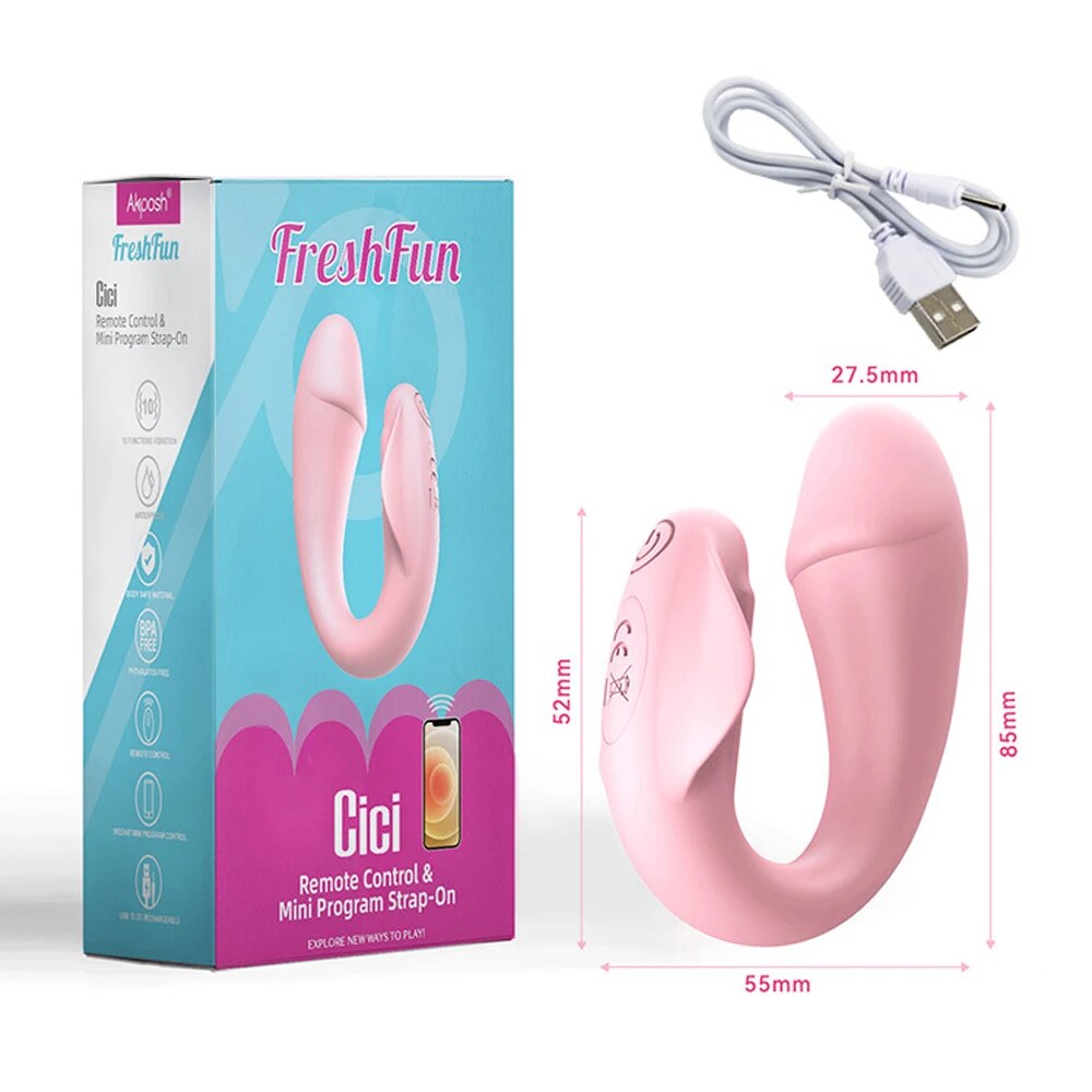 Trứng rung FreshFun CiCi 2 đầu Bluetooth điều khiển app dễ dùng