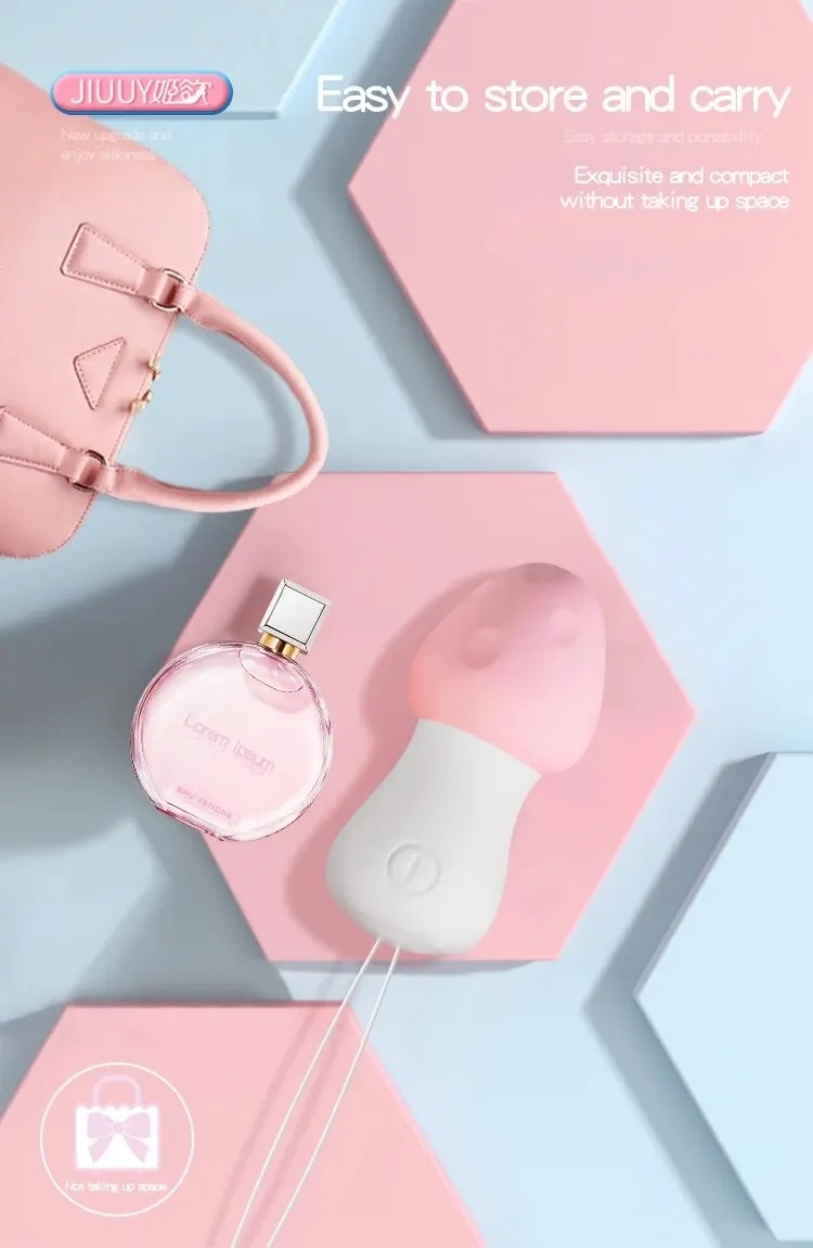Chày rung hình nấm mini điều khiển từ xa silicone mềm