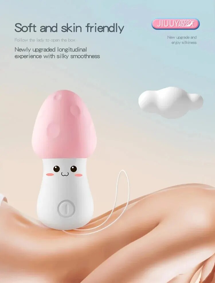 Chày rung hình nấm mini điều khiển từ xa silicone mềm