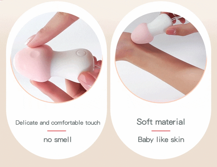Chày rung hình nấm mini điều khiển từ xa silicone mềm