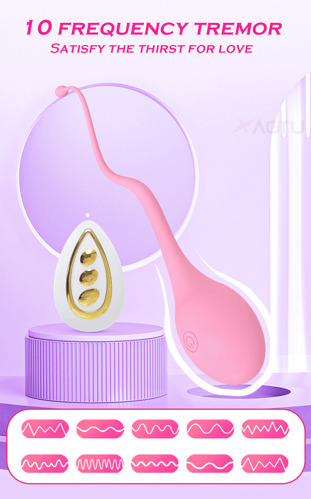 Trứng rung nòng nọc nhỏ gọn không dây điều khiển từ xa tiện lợi