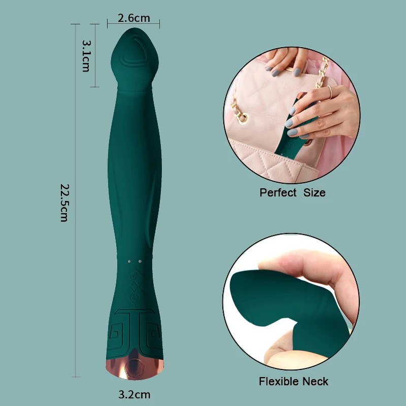 Dương vật giả đa năng ngón tay rung cong kích thích điểm G