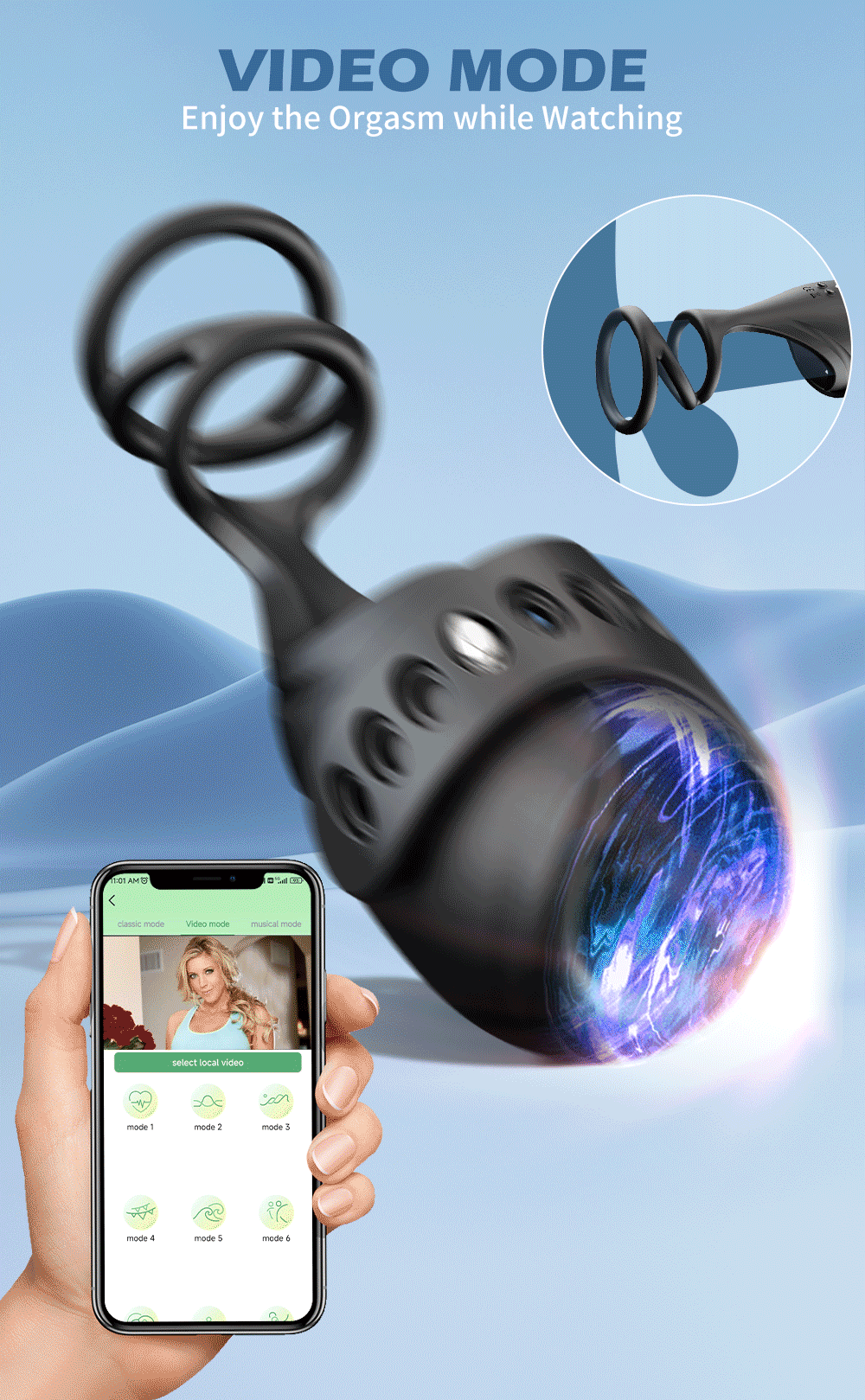 Máy tập dương vật Love Spouse điều khiển app tiện lợi dễ dùng