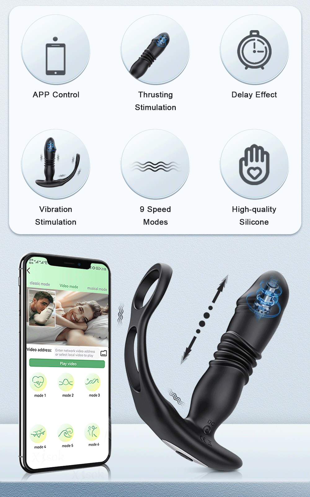 Que rung Love Spouse rung thụt hậu môn điều khiển app tiện lợi