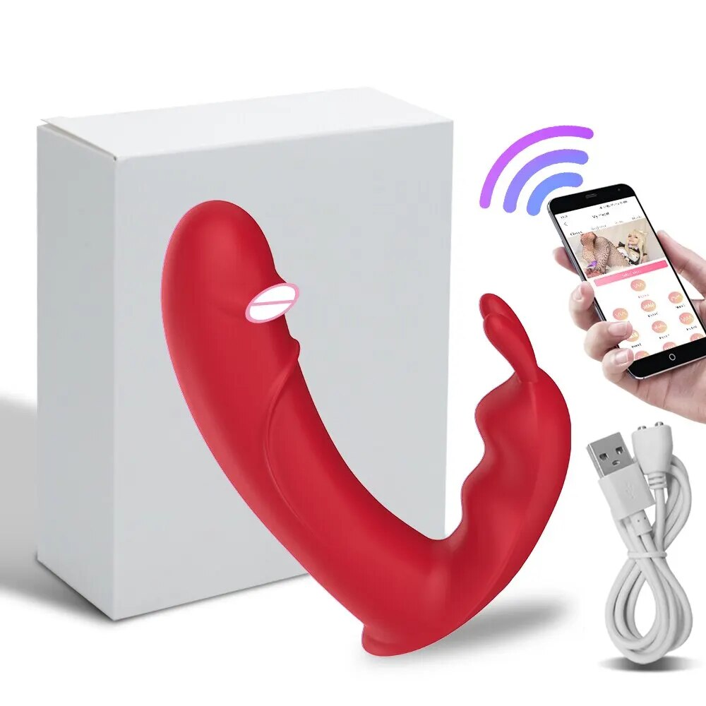 Dương vật giả tai thỏ Mirea Bluetooth điều khiển app rung đa chế độ thoải mái