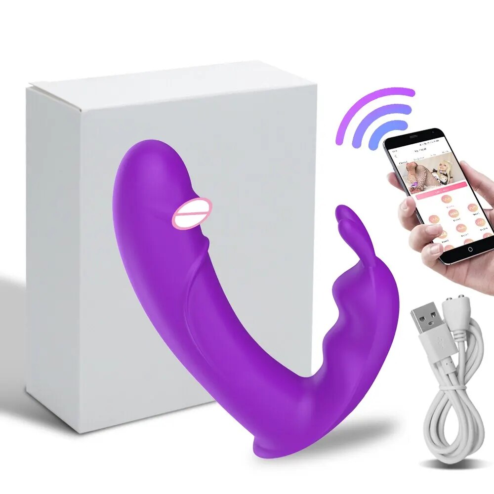 Dương vật giả tai thỏ Mirea Bluetooth điều khiển app rung đa chế độ thoải mái