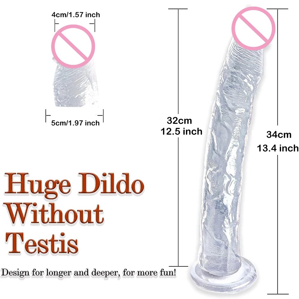 Dương vật giả dính tường silicon siêu mềm kích cỡ lớn 13 inch