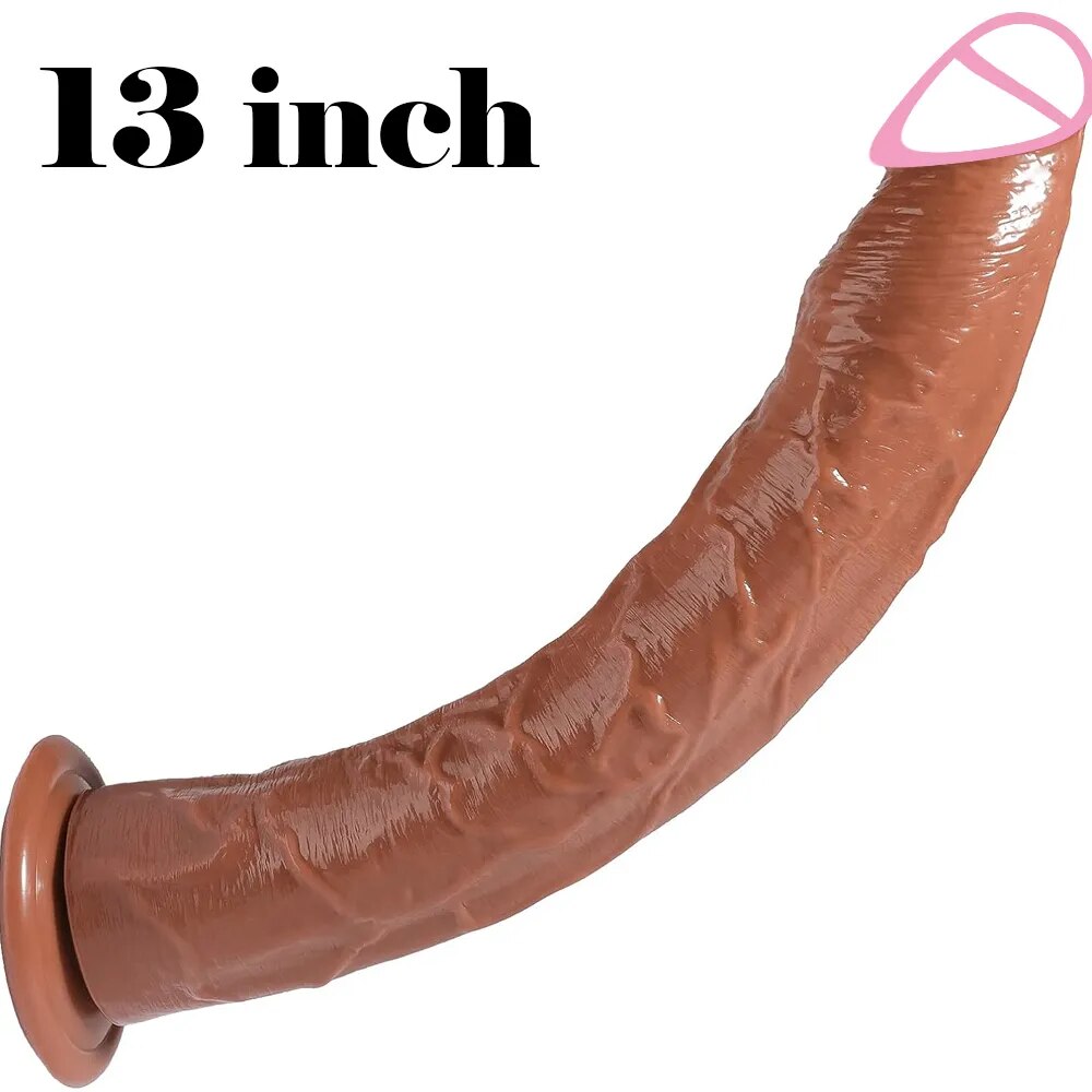 Dương vật giả dính tường silicon siêu mềm kích cỡ lớn 13 inch