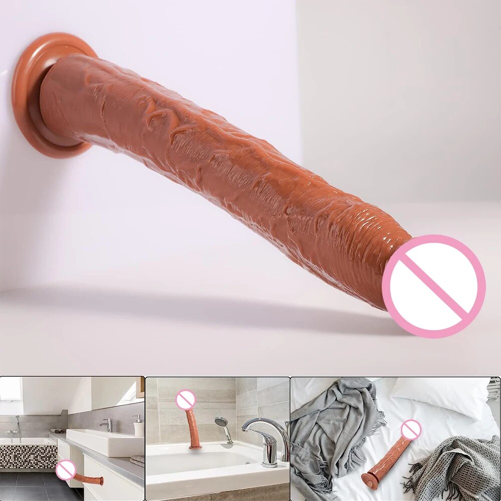 Dương vật giả dính tường silicon siêu mềm kích cỡ lớn 13 inch