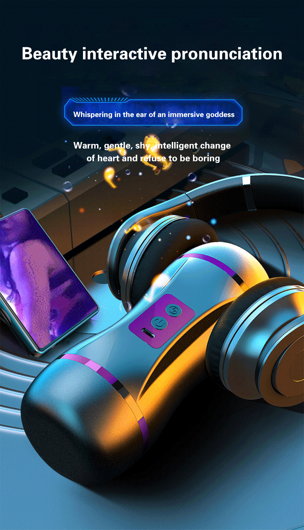 Âm đạo giả 3D 2 đầu rung hút mạnh điều khiển app smartphone tiện lợi