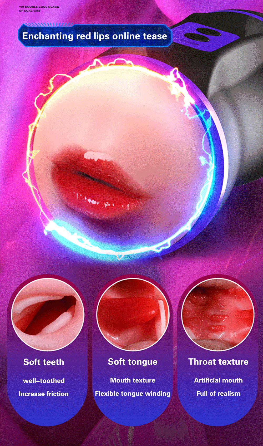 Âm đạo giả 3D 2 đầu rung hút mạnh điều khiển app smartphone tiện lợi