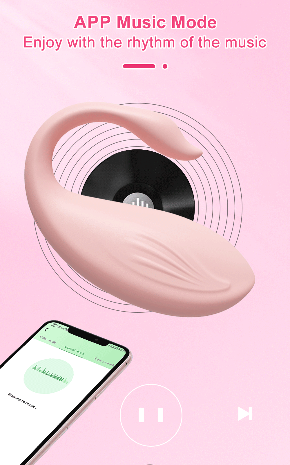 Trứng rung Love Spouse bluetooth điều khiển app hình thiên nga