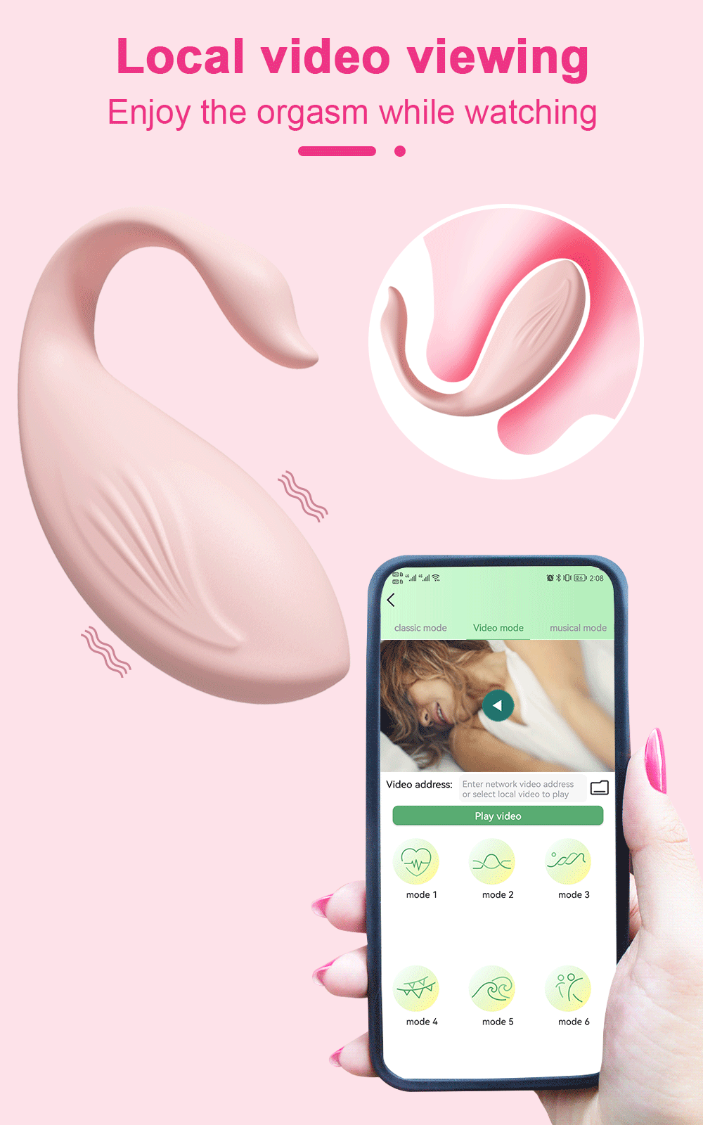 Trứng rung Love Spouse bluetooth điều khiển app hình thiên nga