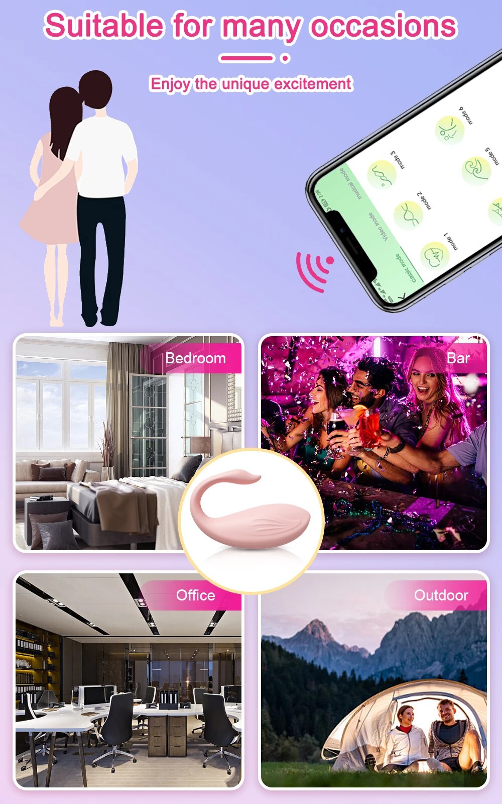 Trứng rung Love Spouse bluetooth điều khiển app hình thiên nga