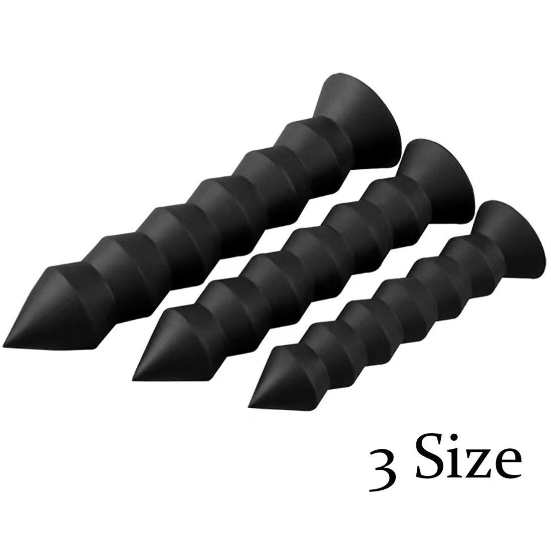 Phích cắm hậu môn silicon hình đinh vít size lớn