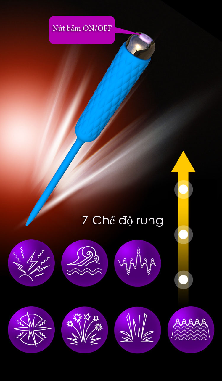 Dụng cụ kích thích niệu đạo rung Leten Nhật Bản siêu khoái cảm