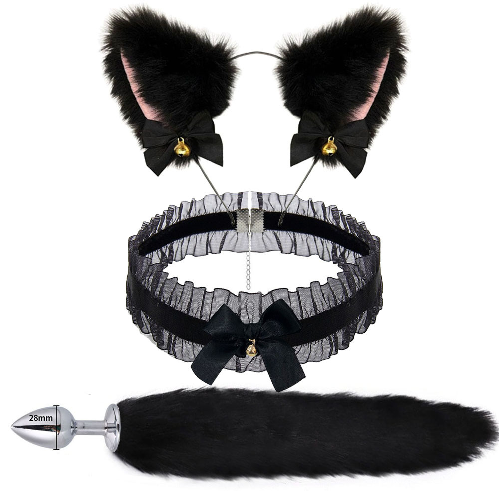 Bộ BDSM cosplay cô mèo dễ thương 4 món dụng cụ tình dục