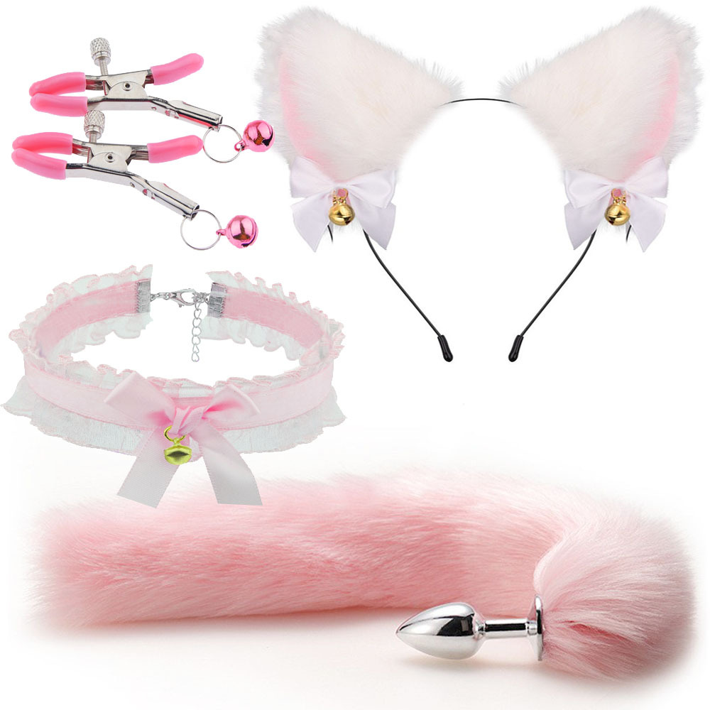 Bộ BDSM cosplay cô mèo dễ thương 4 món dụng cụ tình dục