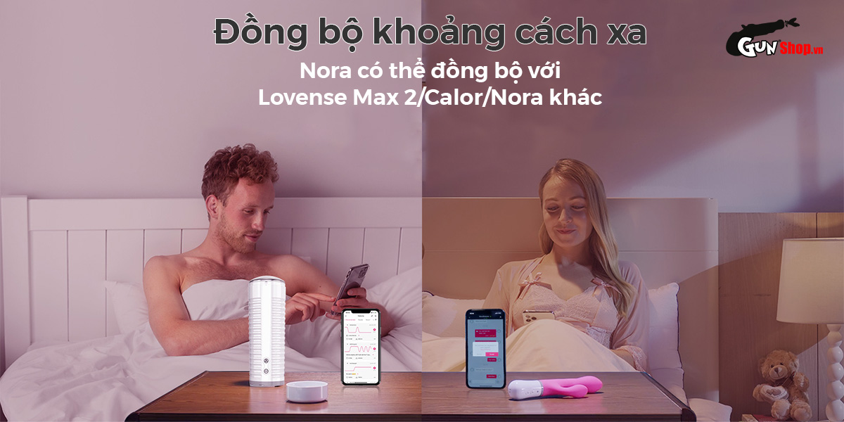 Dương vật giả Lovense Nora điều khiển app silicon mềm mại chân thật