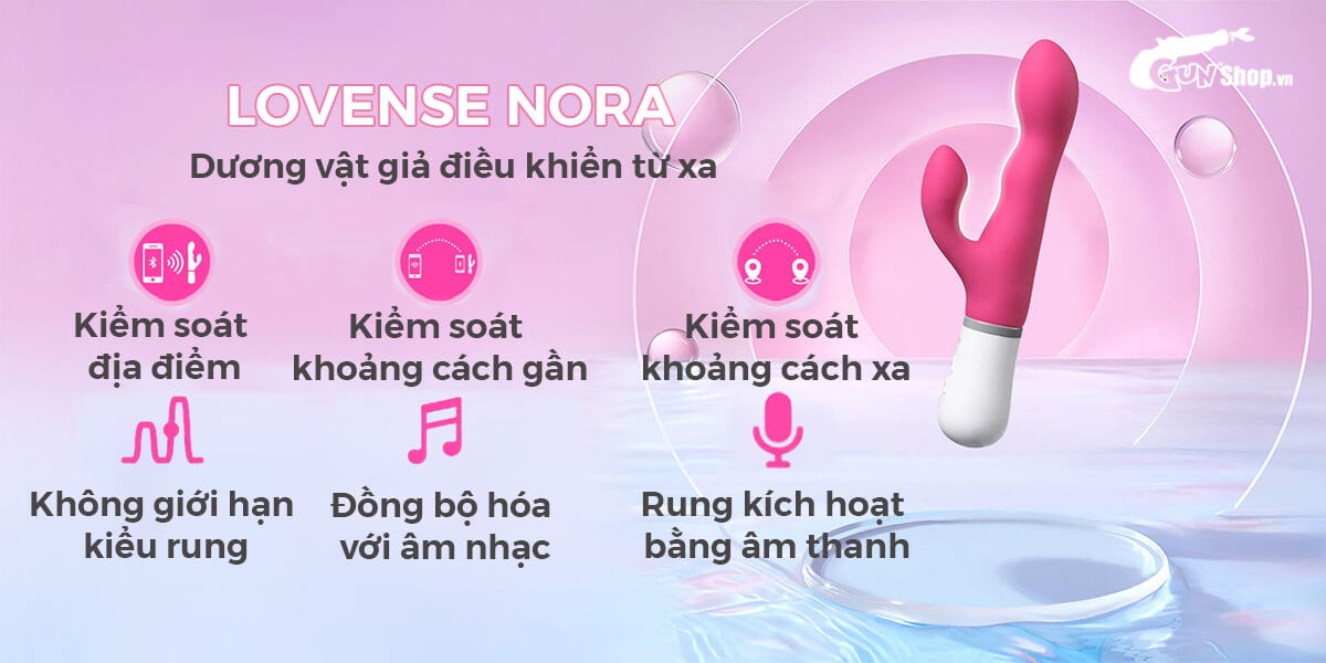 Dương vật giả Lovense Nora điều khiển app silicon mềm mại chân thật