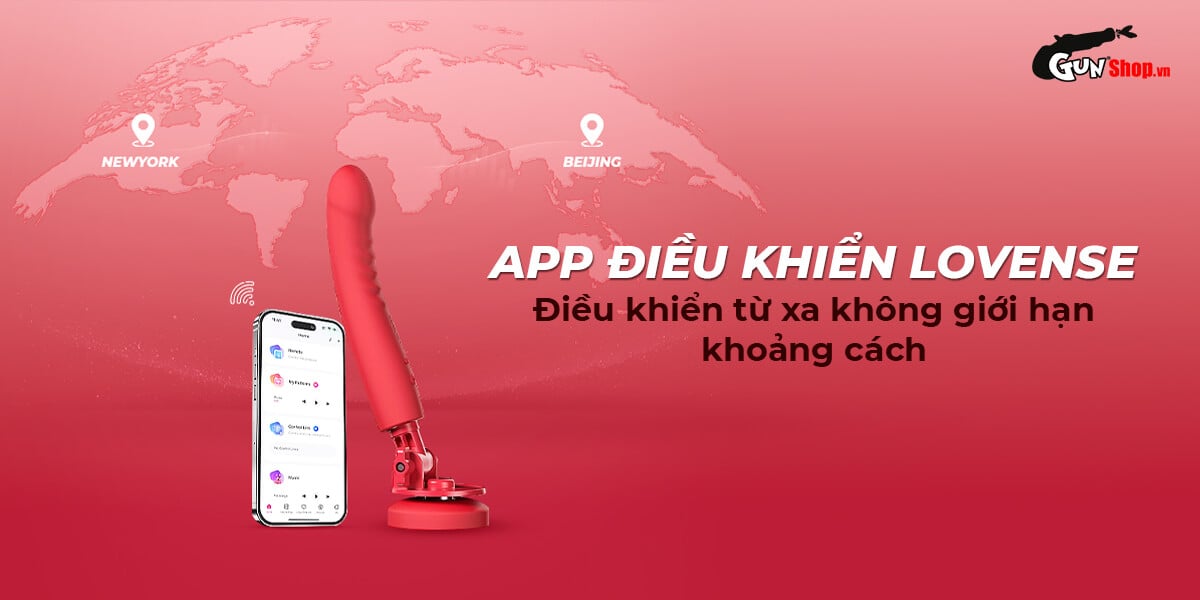Dương vật giả Lovense Mission 2 rung thụt điều khiển qua App