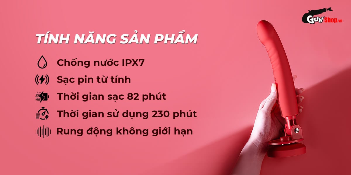 Dương vật giả Lovense Mission 2 rung thụt điều khiển qua App