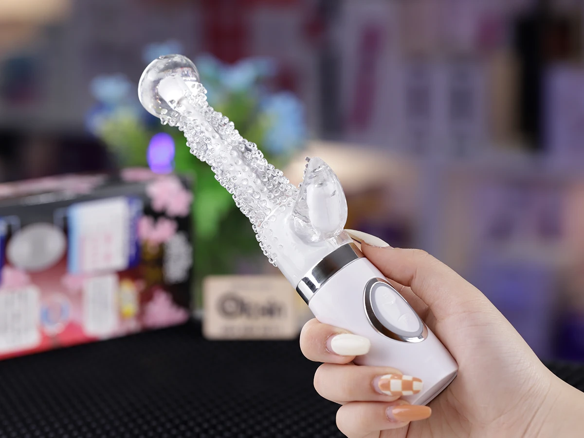 Dương vật giả ODIN Shio-Hime rung xoay gai mềm nhỏ gọn