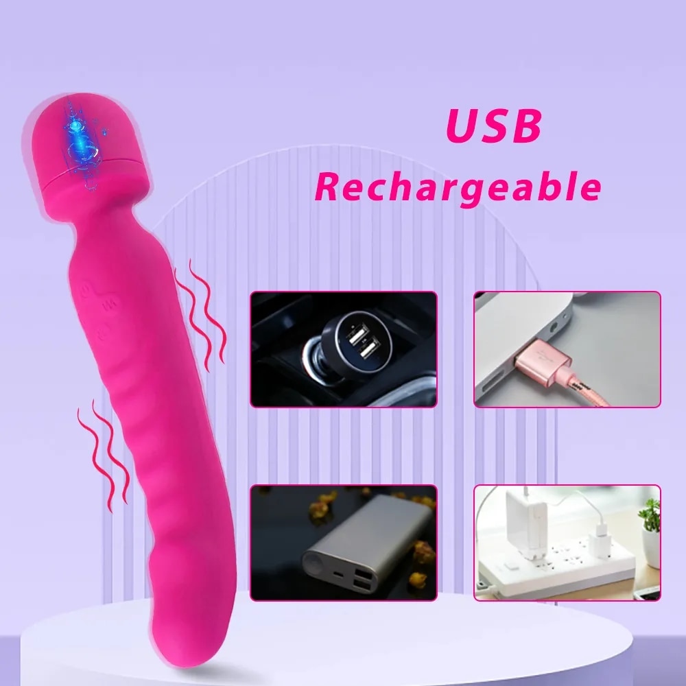 Chày rung 2 đầu Magic Wand kích thích điểm G âm đạo cực khoái