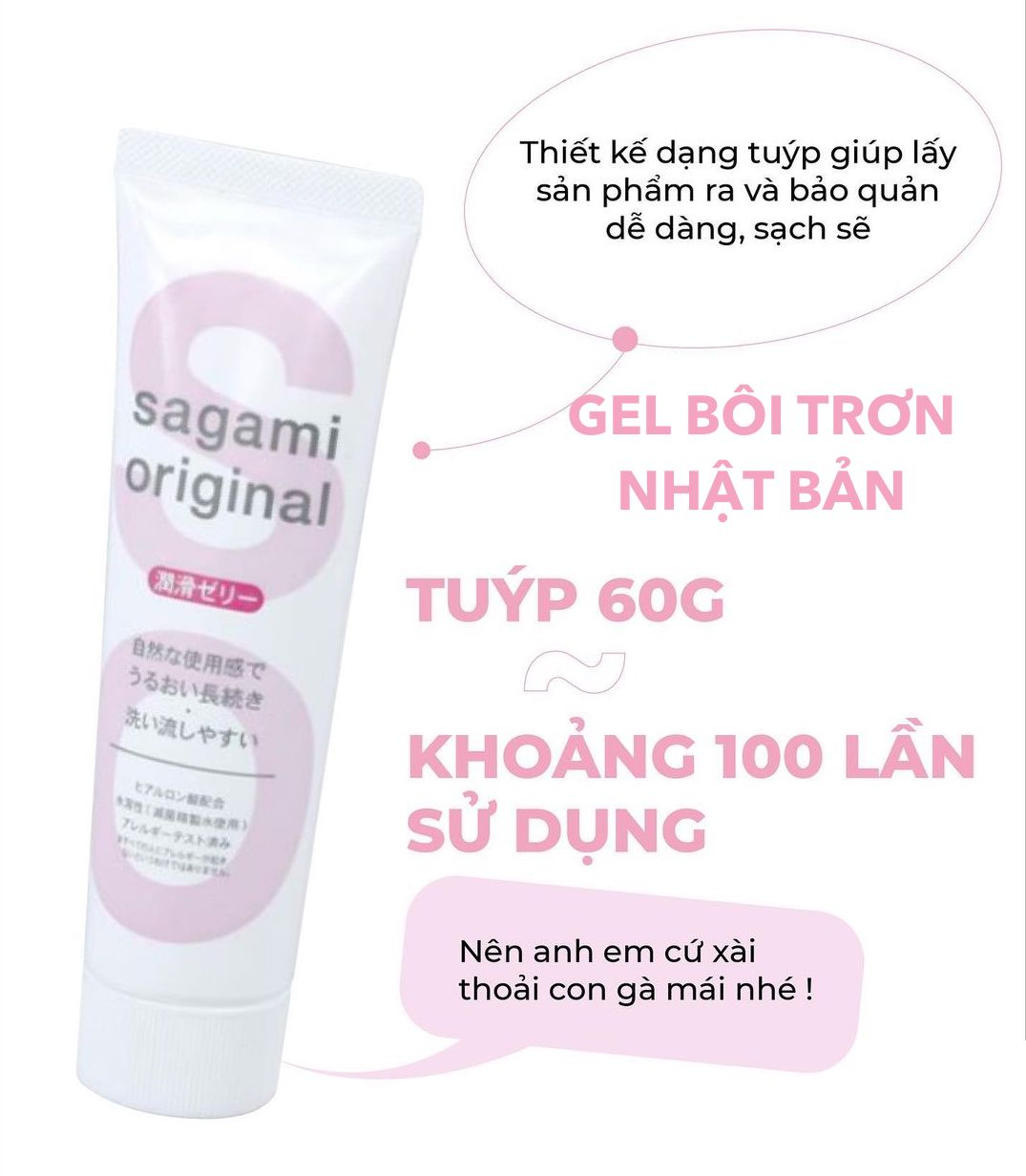 Gel bôi trơn Sagami Original cao cấp Nhật Bản cách sử dụng review