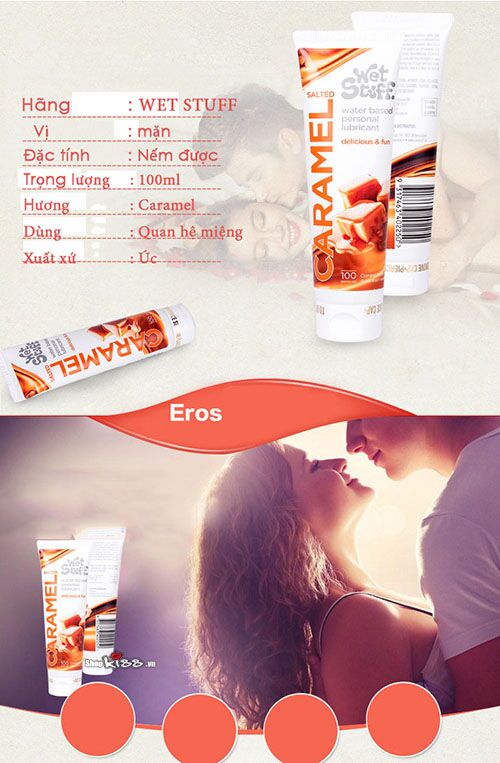 Gel bôi trơn Caramel Salted vị mặn nếm được tại tphcm
