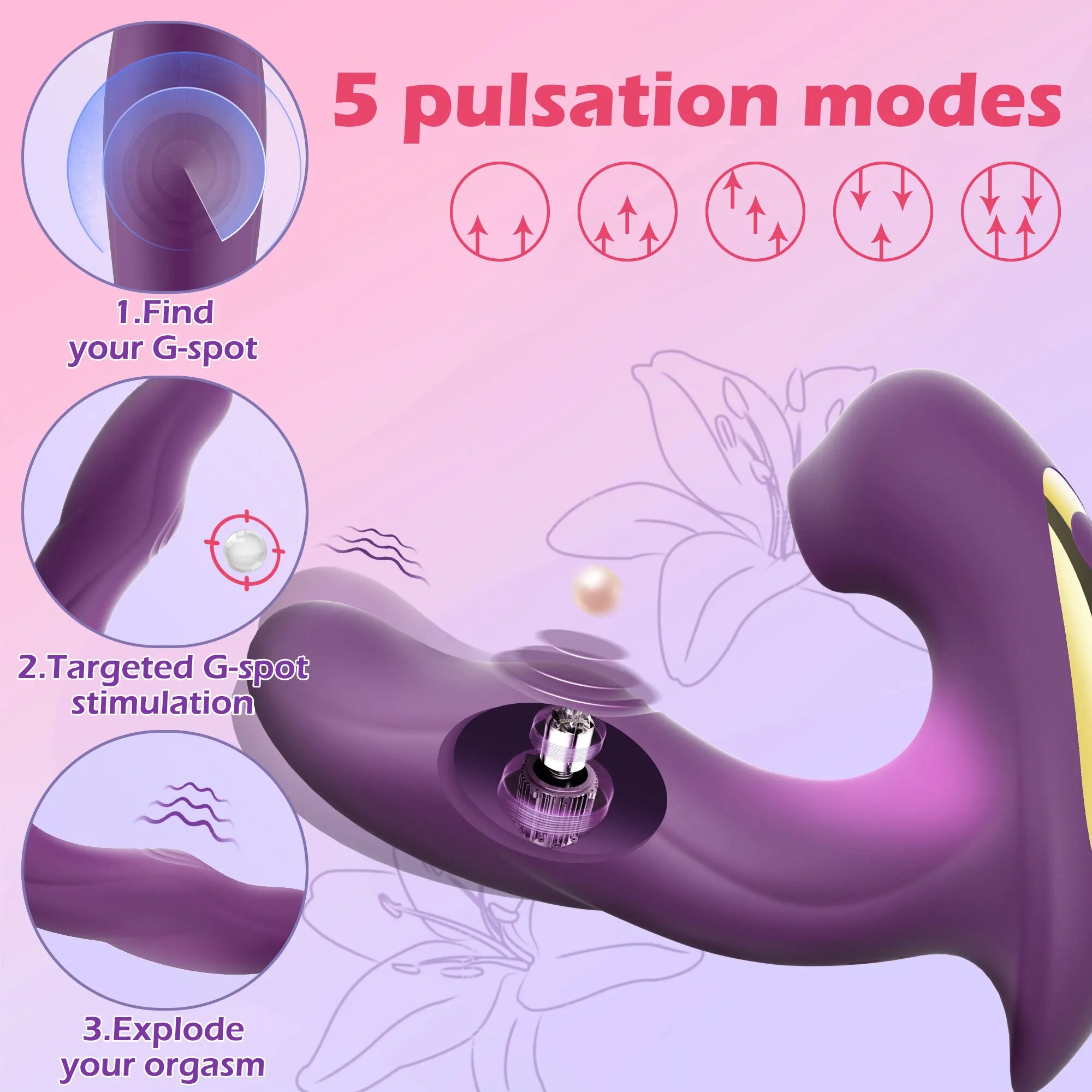 Máy massage điểm G 3 in 1 rung bú mút đa chức năng tiện lợi
