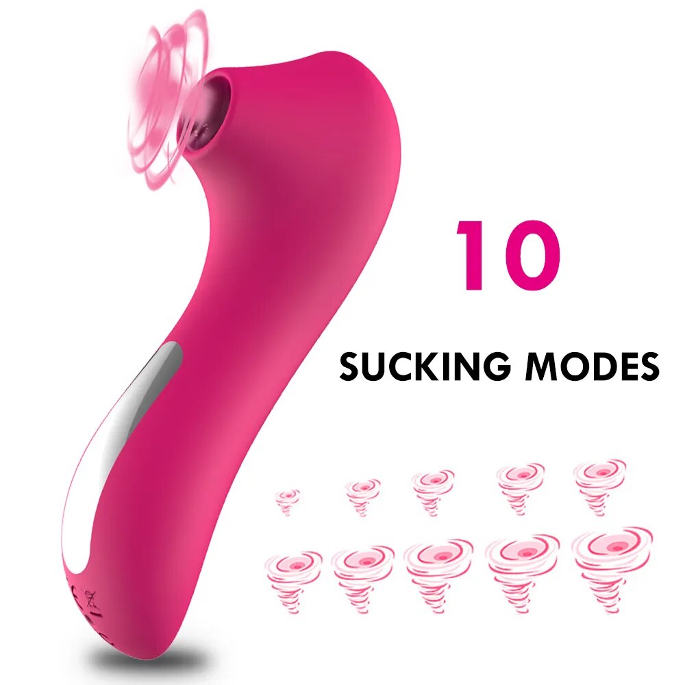 Máy bú mút massage điểm G silicon y tế 10 chế độ rung