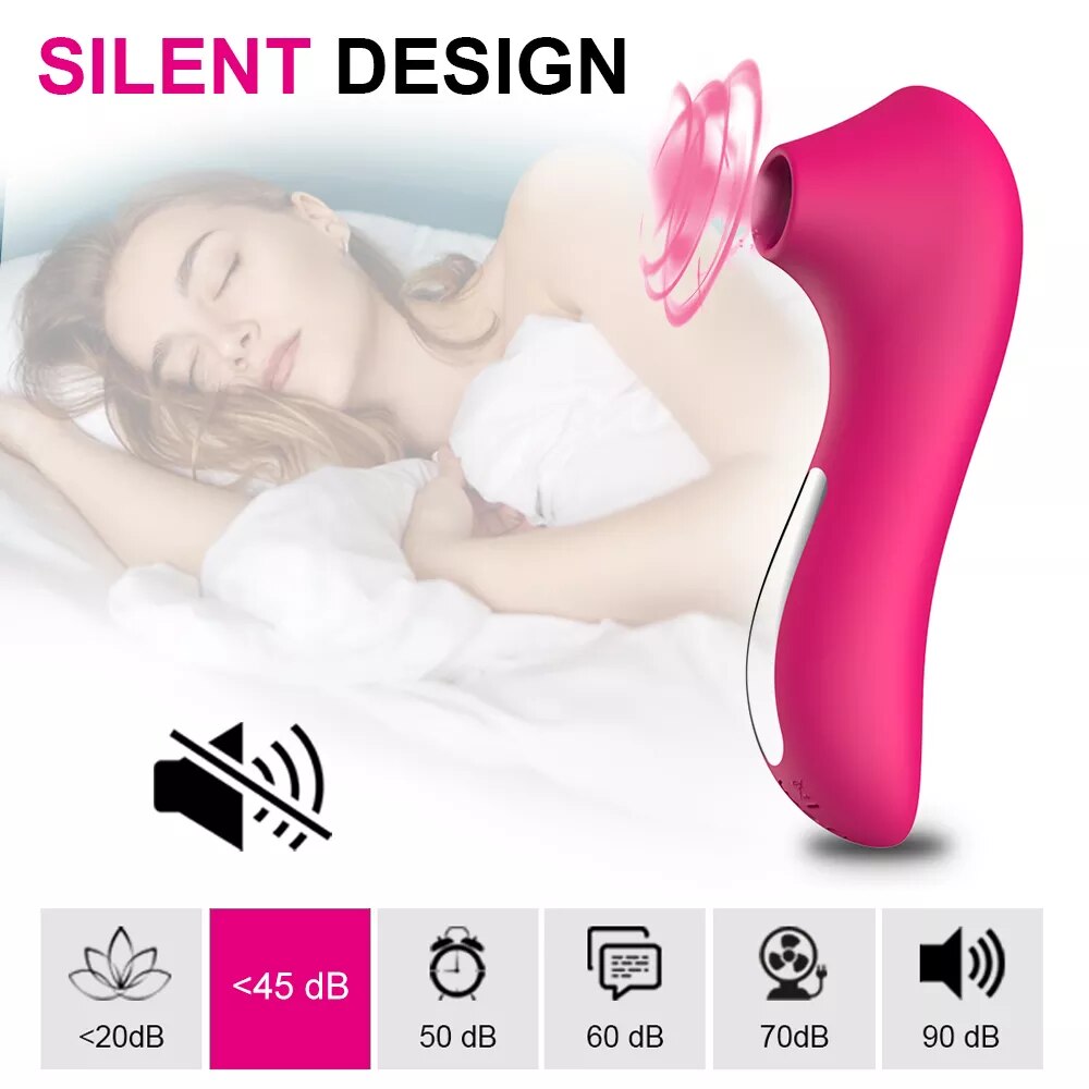 Máy bú mút massage điểm G silicon y tế 10 chế độ rung