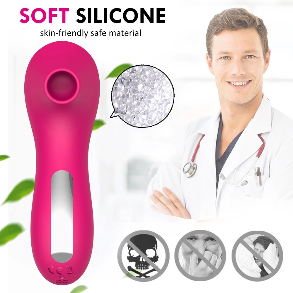 Máy bú mút massage điểm G silicon y tế 10 chế độ rung