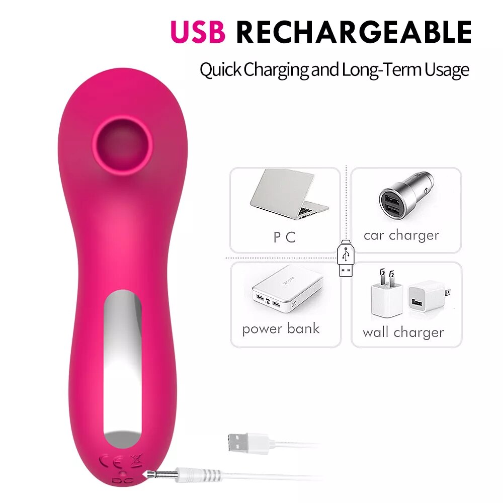 Máy bú mút massage điểm G silicon y tế 10 chế độ rung