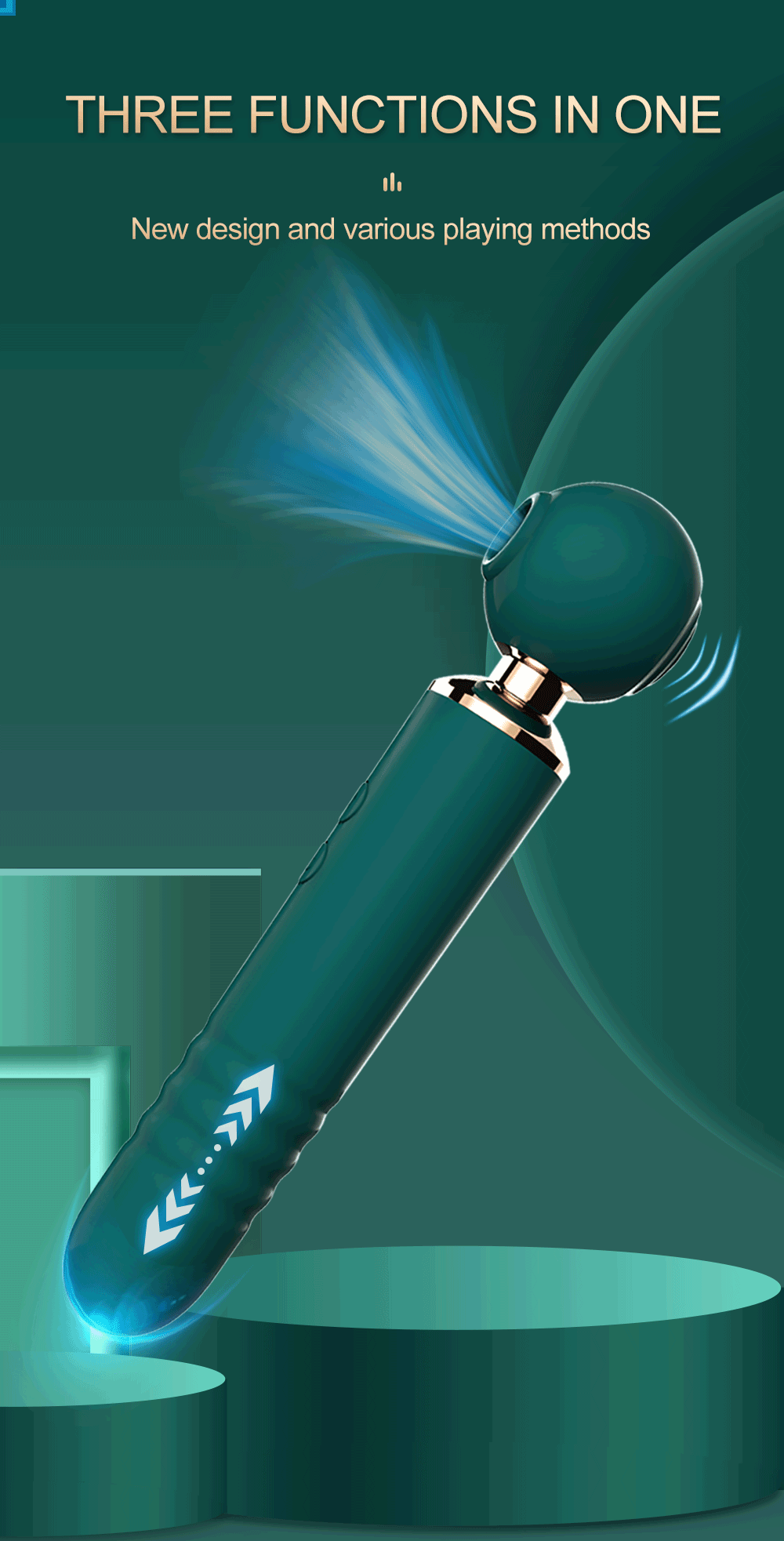 Chày rung tình yêu 3 in 1 thụt rung hút massage cực mạnh silicon