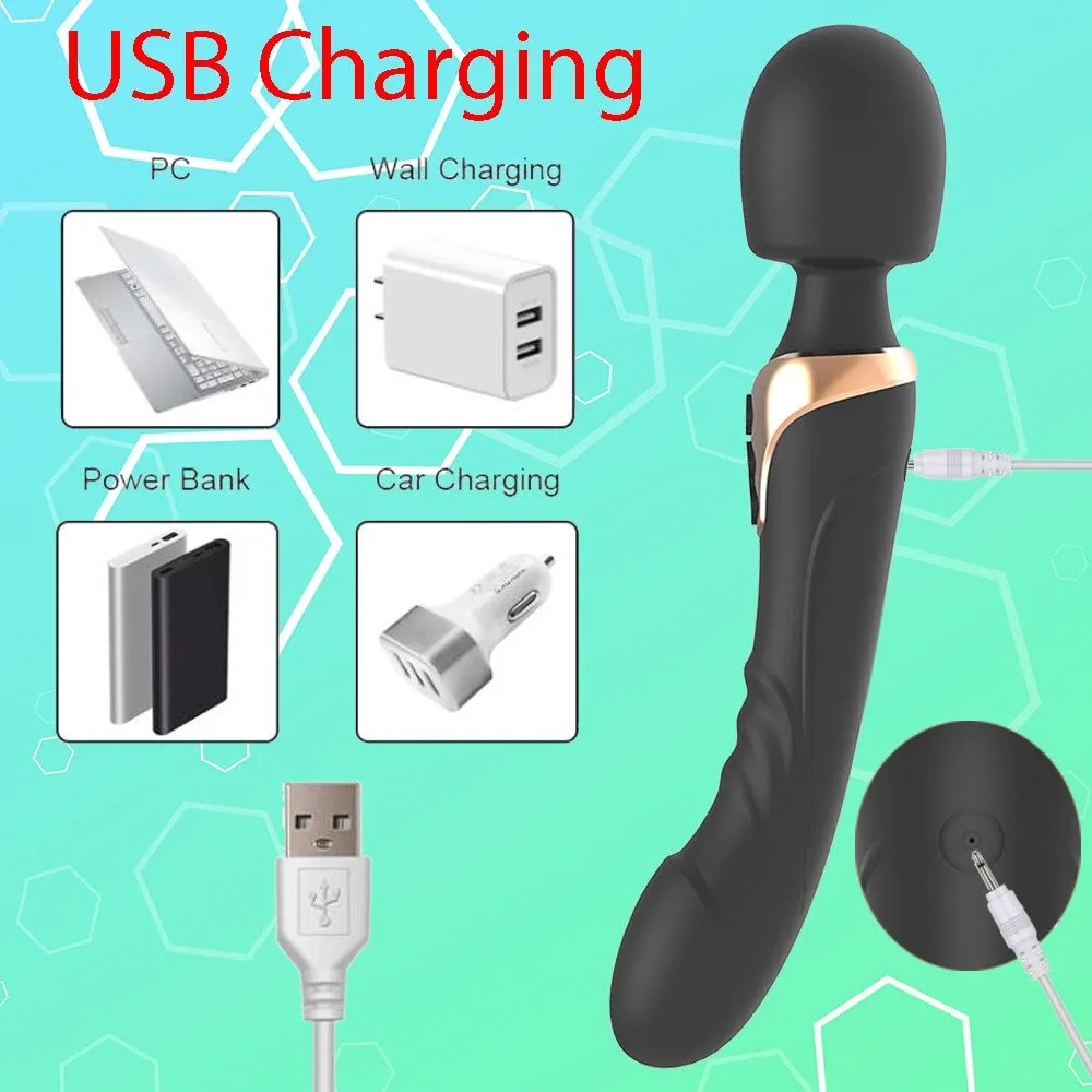 Chày rung không dây hai đầu cao cấp AV Magic Wand massage đa điểm