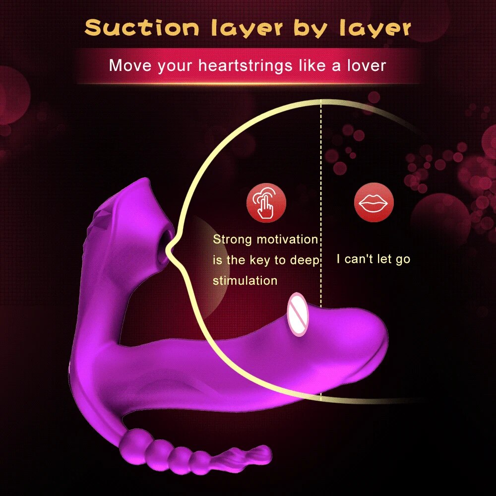 Máy massage 3in1 rung điểm G bú hút âm đạo tỏa nhiệt