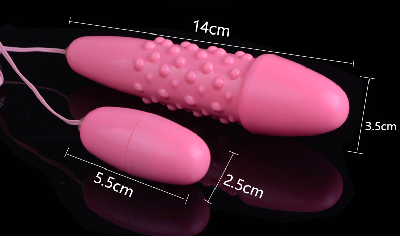 Trứng rung hai đầu gai mini nhỏ gọn giá rẻ 2 đầu điều khiển từ xa