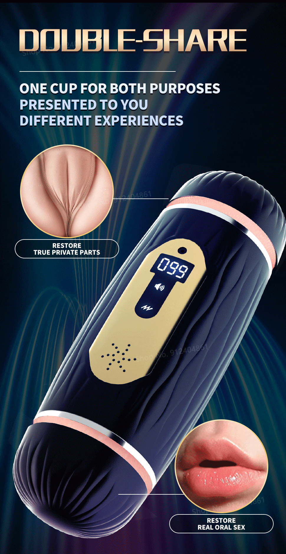 Âm đạo giả Masturbation Cup rung bú mút thổi kèn cho nam giới