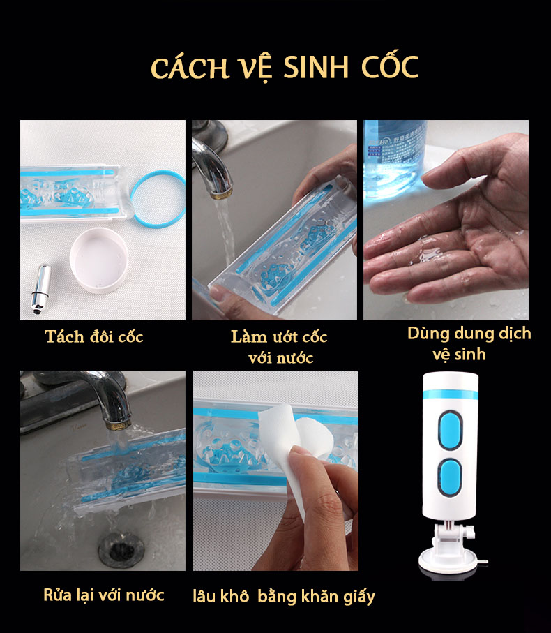 Máy làm tình nam Chese Japan gắn tường co bóp mạnh, rung đa chế độ