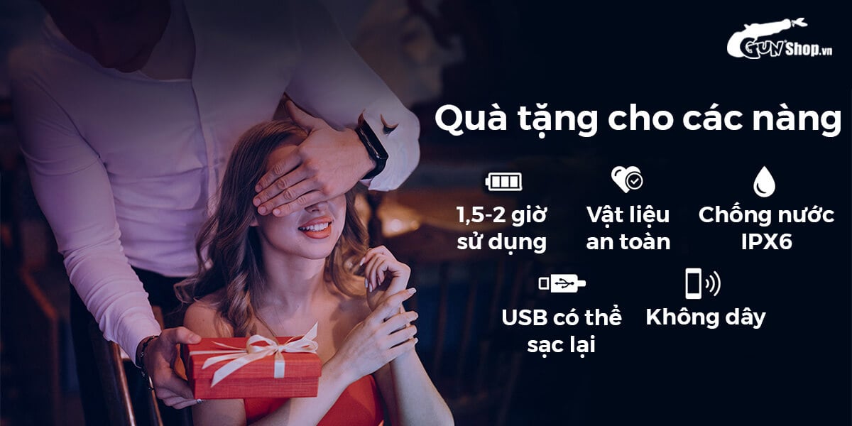 Máy massage kẹp vú Lovense Gemini điều khiển app, kích thích nhũ hoa