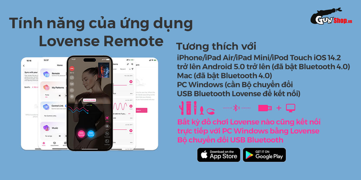 Máy massage kẹp vú Lovense Gemini điều khiển app, kích thích nhũ hoa