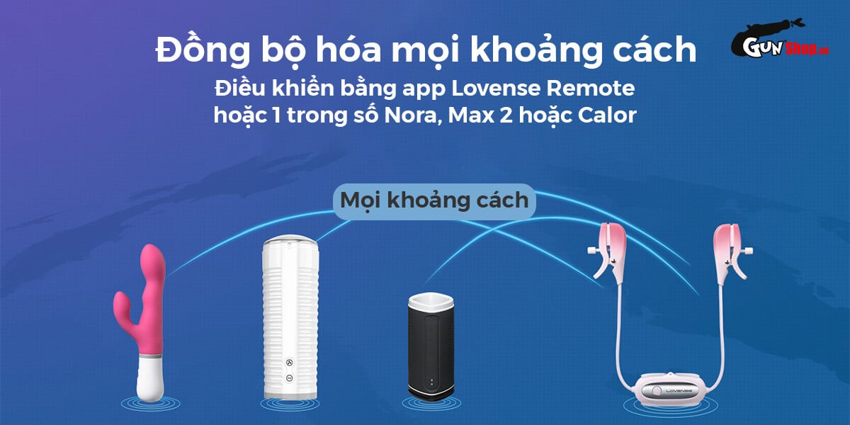 Máy massage kẹp vú Lovense Gemini điều khiển app, kích thích nhũ hoa